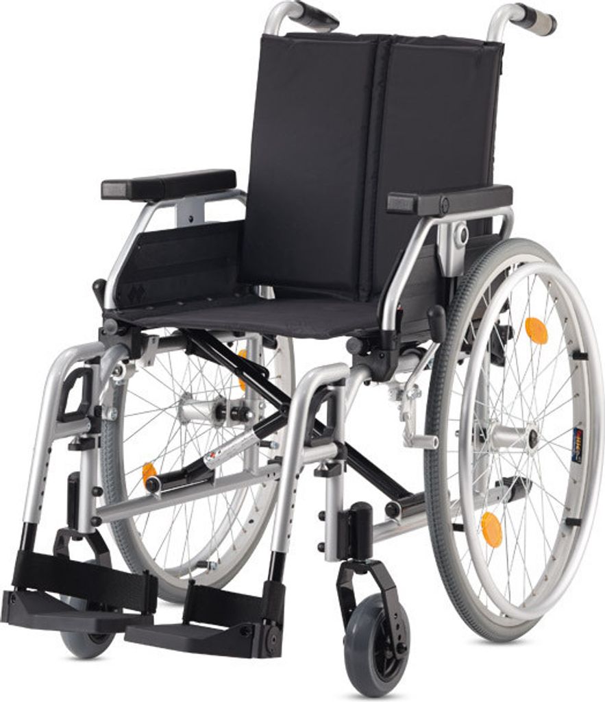 Leichtgewichtrollstuhl Pyro light silber-metallic>>>>SB 52 cm