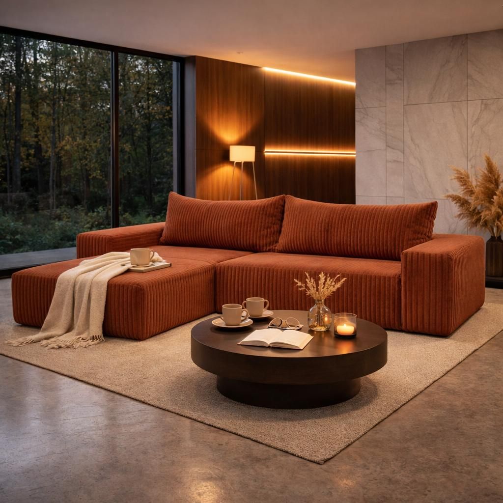 ASTRAD Schlafsofa mit Stauraum - rot Produktbild 