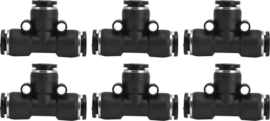 10 Stück Pneumatikschlauchverschraubungen, langlebiges PVC, stabile Abdichtung, korrosionsbeständig, Kompressorzubehör, 12 mm