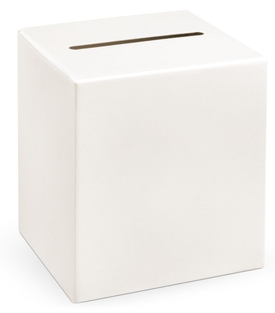 Box für cremefarbene Umschläge 24 x 24 x 24 cm PartyDeco Produktbild 