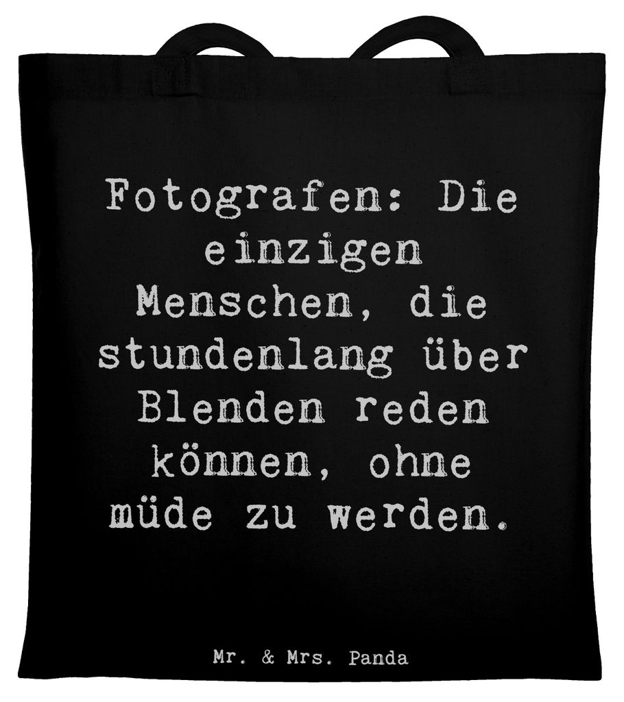 Mr. & Mrs. Panda Jutebeutel Spruch Fotografen Gespräche - Schwarz - Geschenk, Geschenke für Berufstätige, Berufsgestaltung, Berufe, handcrafted ...