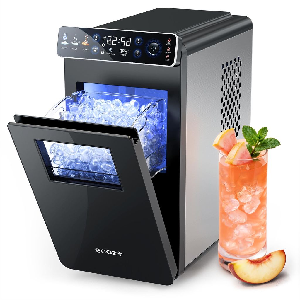 ecozy Eiswürfelmaschine Tragbar mit Farbdisplay, 12 KG/24H, Produktbild 