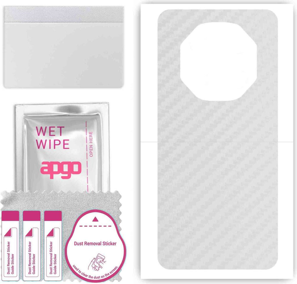 apgo Rückseite Schutzfolie, Skin, kompatibel mit ZTE Voyage 41S, Hinten Displayschutzfolie aus Vinylfolie, kratzfest, einfache Montage - Transpare...