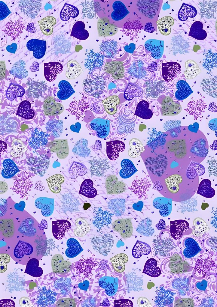 HEYDA Motivkarton Herzen groß A4 (21 x 31 cm inkl. Codierleiste) mint