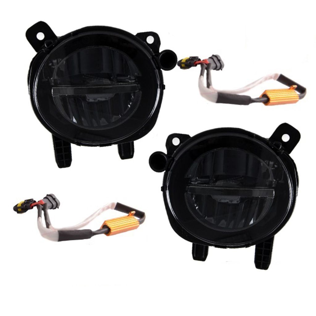 Set LED Nebelscheinwerfer Smoke Schwarz passt für BMW 1er F20 F21 LCI 3er F30 F31 4er F32 F33 F36 4er GT F34