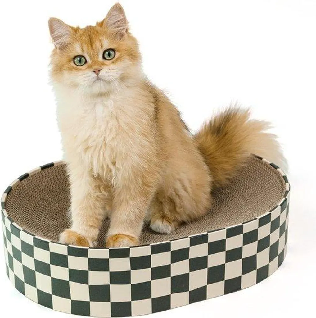 Arbre à chat pour canapé et sol, petit modèle ovale 43x33 cm confort
