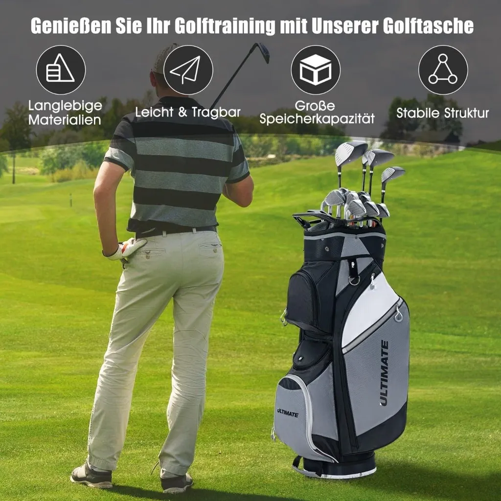 Sac de golf 14 compartiments avec protection étanche pour accessoires