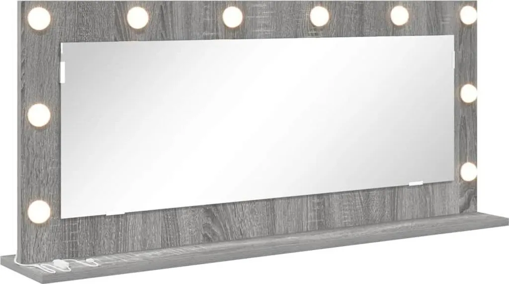 Specchio Rettangolare 100x45cm Grigio Sonoma vidaXL - Design Moderno