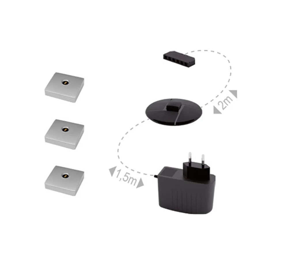 Éclairage LED 3 points ORIONA luminaire intérieur design en acier