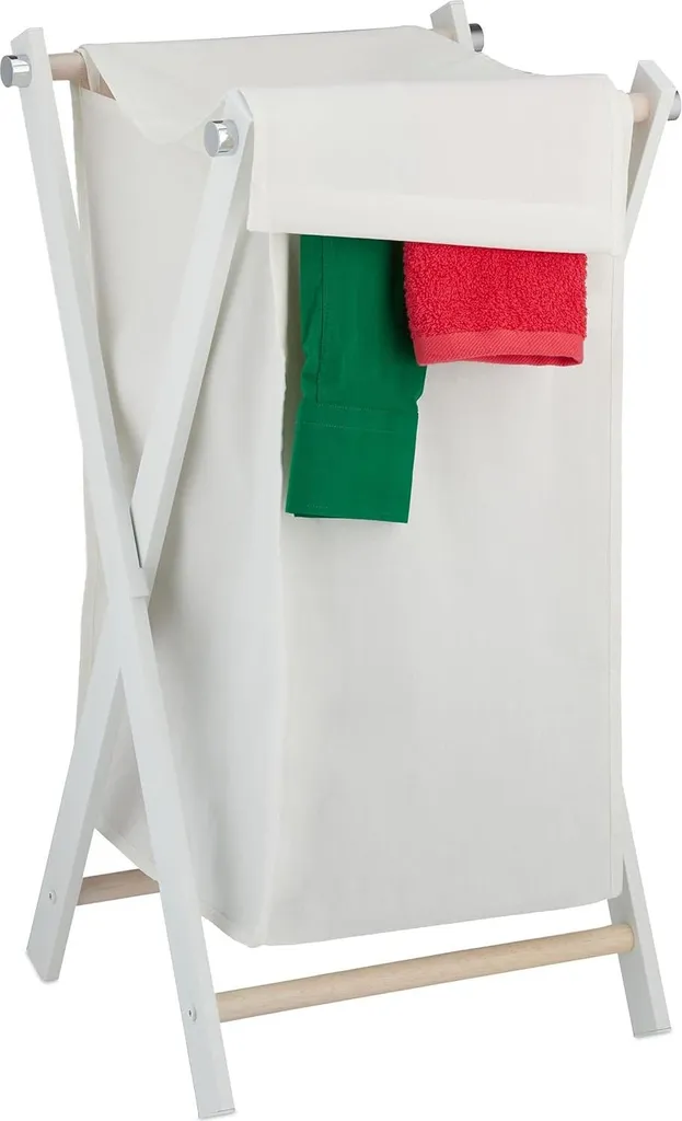 Panier à linge 50L pliable gain de place - Structure acier robuste