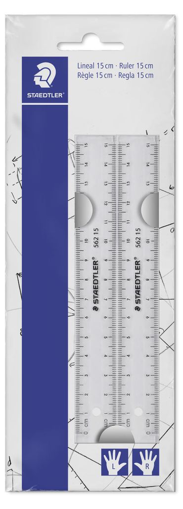 STAEDTLER Mars 562 PB Lineal Polybeutel mit 2 Linealen, Produktbild 
