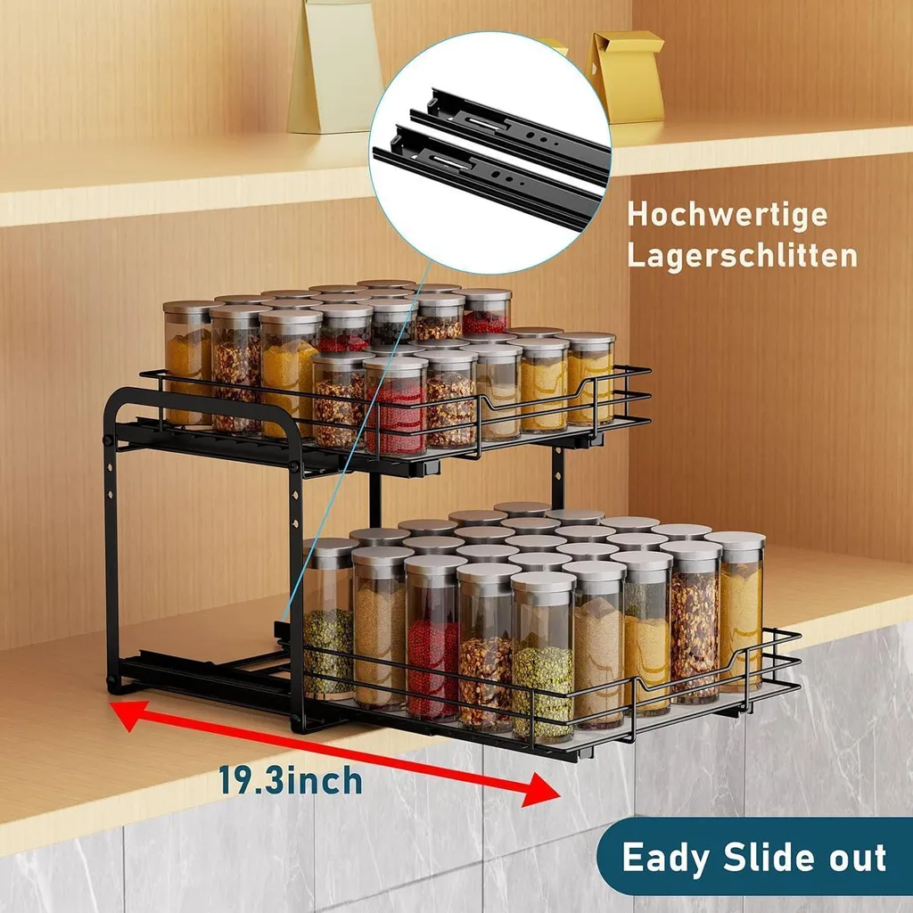 Portaspezie Salvaspazio Estraibile 2 Ripiani | Organizza la tua Cucina - 5