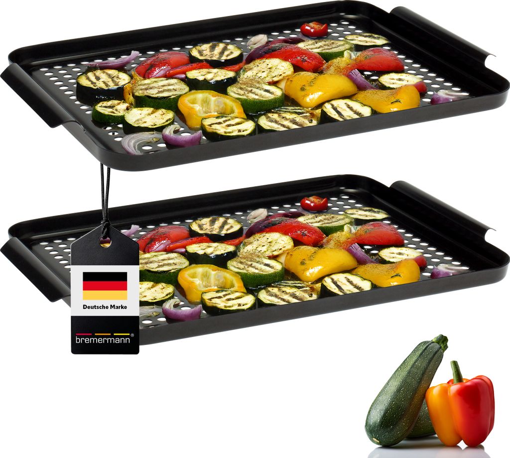 bremermann Grillplatte 2er-Set, Grillpfanne, Produktbild 