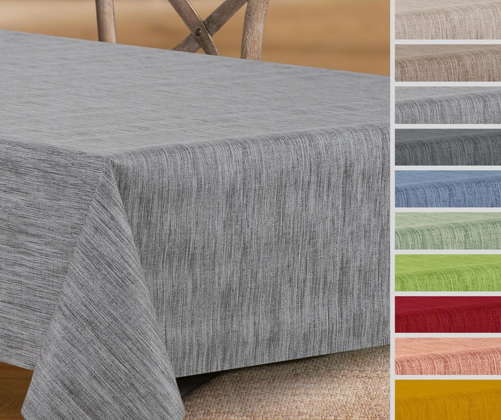 Wachstuchtischdecke rund oval eckig, Georginias Wachstuch Tischdecke, Farbe und Größe wählbar,Grau