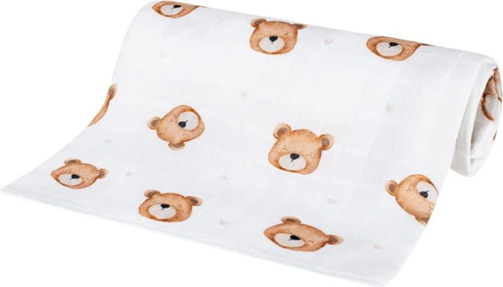 Bambusová plienka Bocioland 40x40 s motívom medvedíka Obrázok produktu 