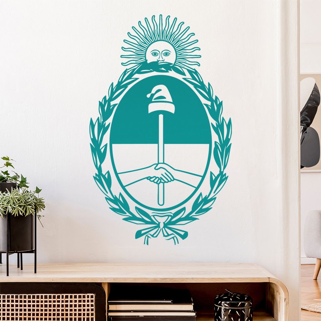 Argentinien Wappen Wandtattoo Wandaufkleber Wall Sticker - Dekoration, Küche, Wohnzimmer, Schlafzimmer, Badezimmer