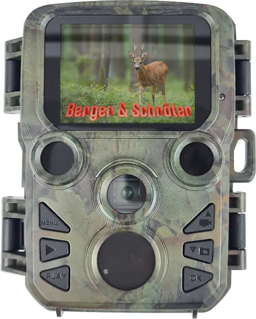 Caméra de chasse vision nocturne 20 MP discrète avec capteur sensible