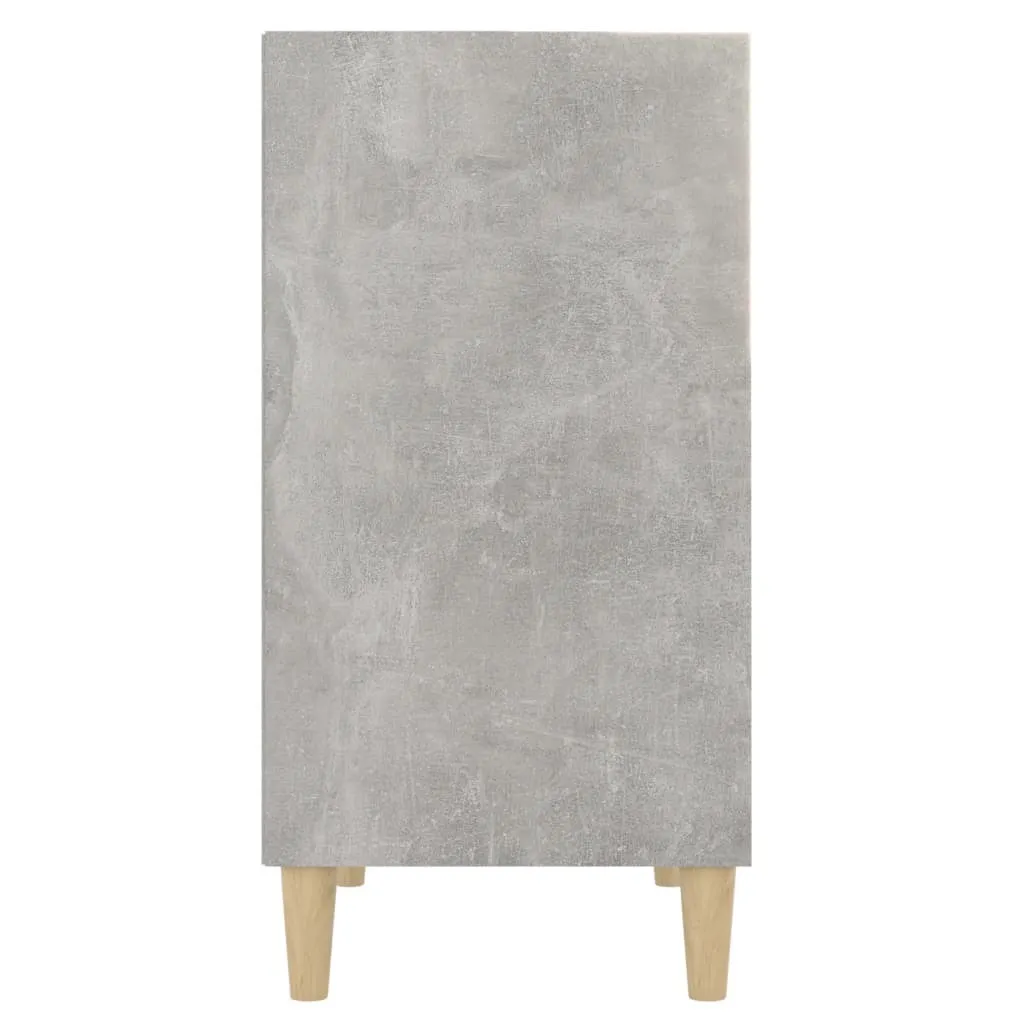 Buffet bas gris béton robuste en bois composite aspect brut loft - 5