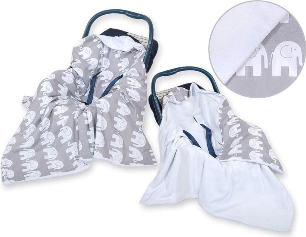 Große Autokühler für Babys – Wickelfilz – Extra warme und weiche Minky-Baumwolle