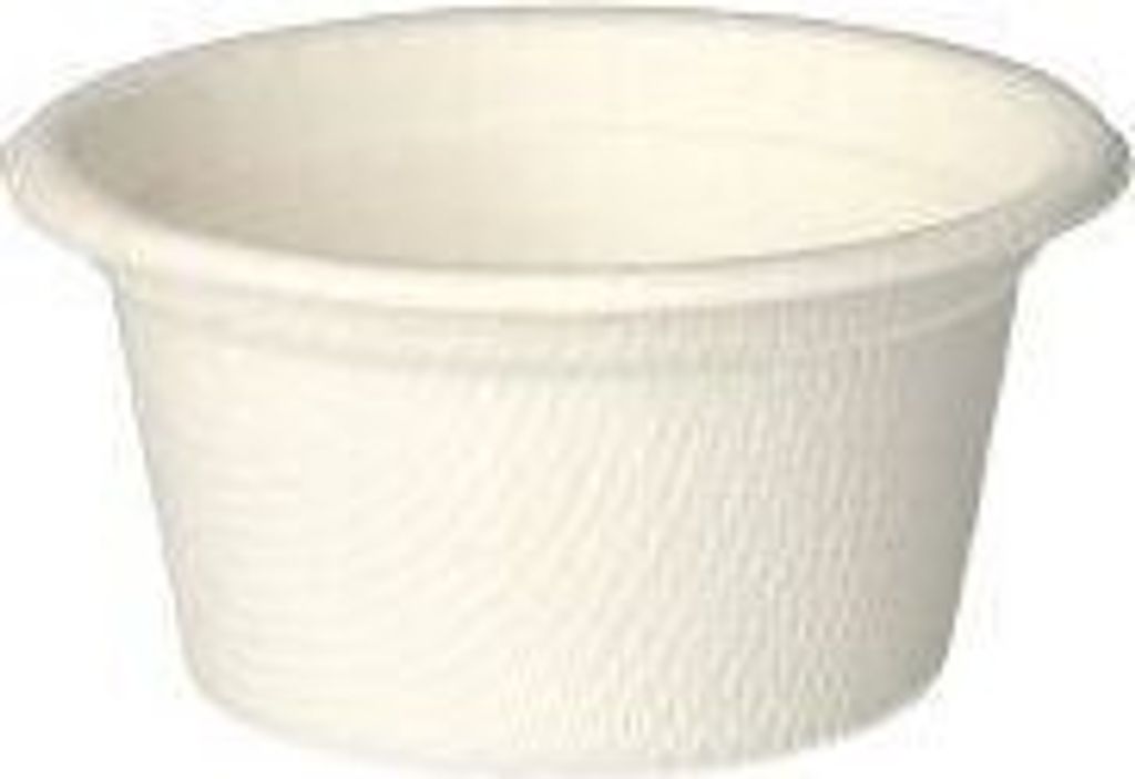 Dressingschalen, Zuckerrohr "pure" 60 ml Ø 6 cm · 3 cm weiss