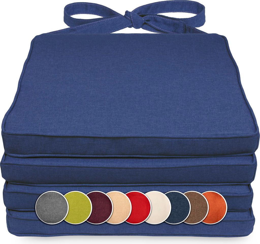 sunnypillow 4er Set Stuhlkissen 40 x 45 x 5cm | Produktbild 