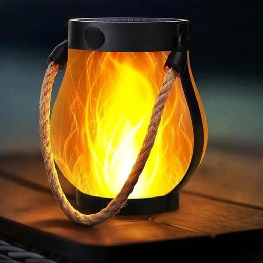 Lanterne Halloween Solaire Violette - Lot de 4 avec Effet Flamme LED