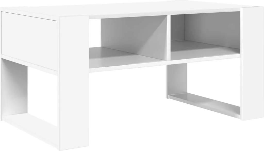 Tavolino con contenitore Bianco 92 x 53 x 45 cm Materiale ligneo