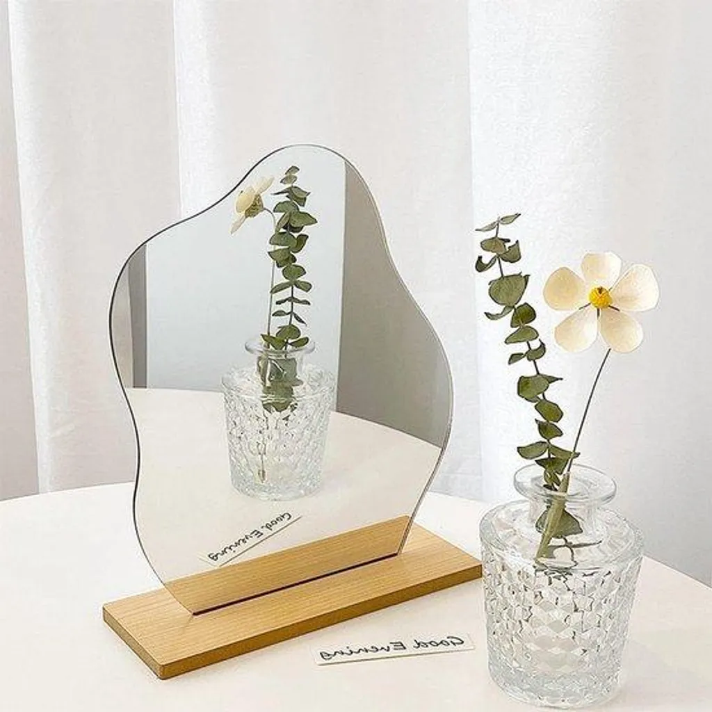 Miroir maquillage incassable en acrylique pour éviter les bris de verre