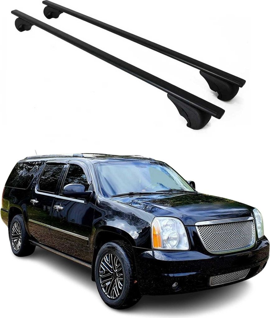 Dachträger Grundtäger für GMC Yukon 2007-2014 75kg Metall Schwarz 2 tlg