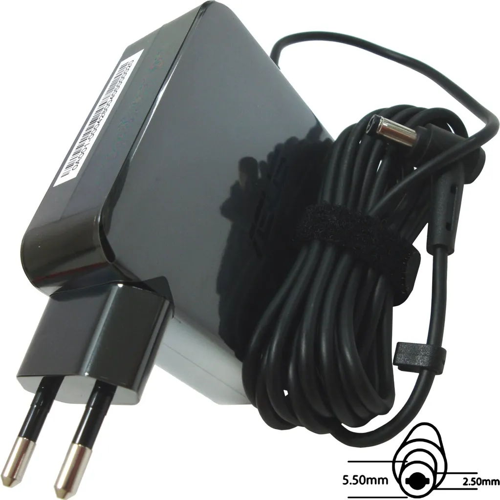 Adaptateur 65W 19V 5.5x2.5mm ASUS - Remplacement chargeur 2-pin EU