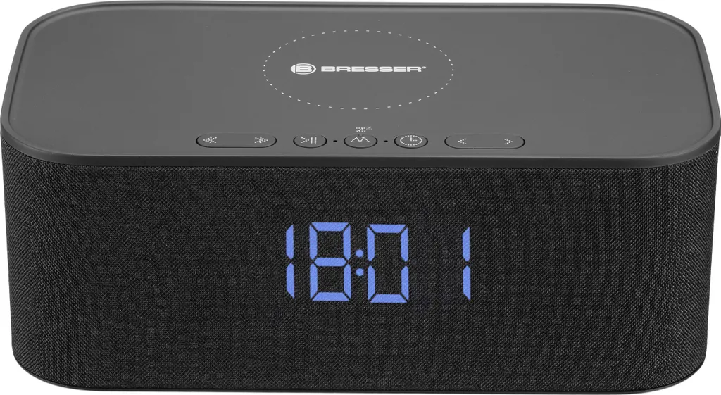 Réveil numérique avec enceinte Bluetooth et station de charge induction - 5