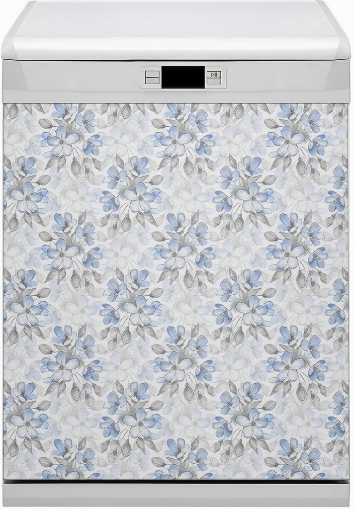 Küche Magnet für Spülmaschine Abwaschbar 60x70 cm Geschirrspüle - Blumen