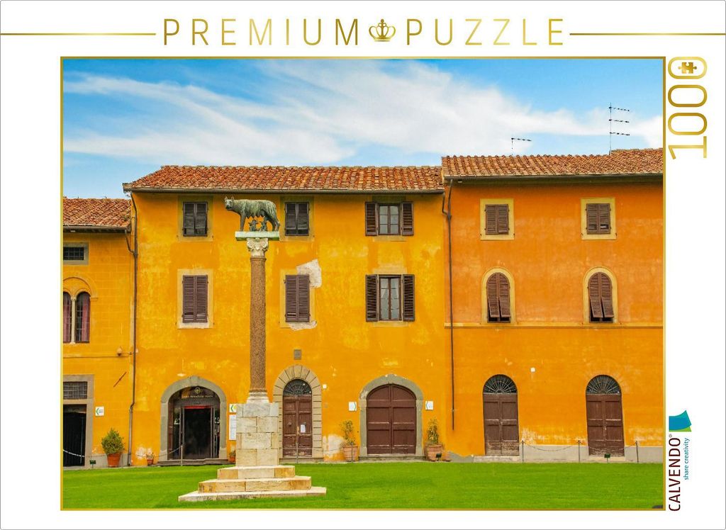 CALVENDO Puzzle Wolf-Statue | 1000 Teile Lege-Größe 64x48cm Foto-Puzzle für glückliche Stunden