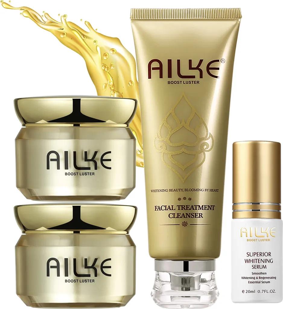 Set 4x AILKE Crema Viso Antietà e Idratante - Pelle Glow Immediato