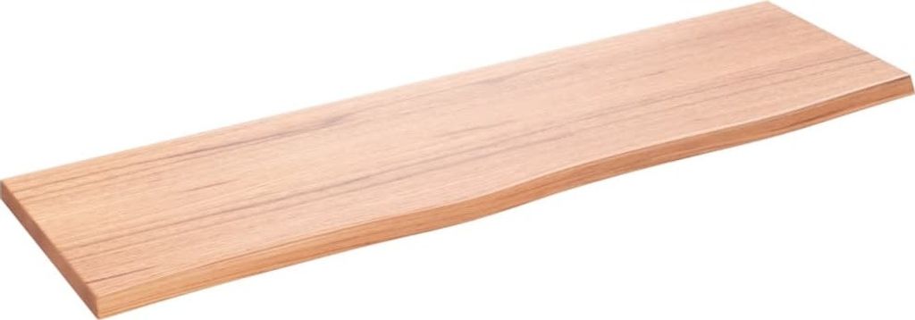 vidaXL Nástenná polica svetlohnedá 100x30x2 cm Dubový masív Obrázok produktu 