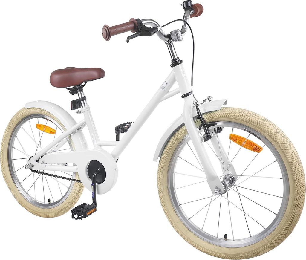 vidaXL Kinderfahrrad 20 Zoll für 6-11 Jahre alt Weiß
