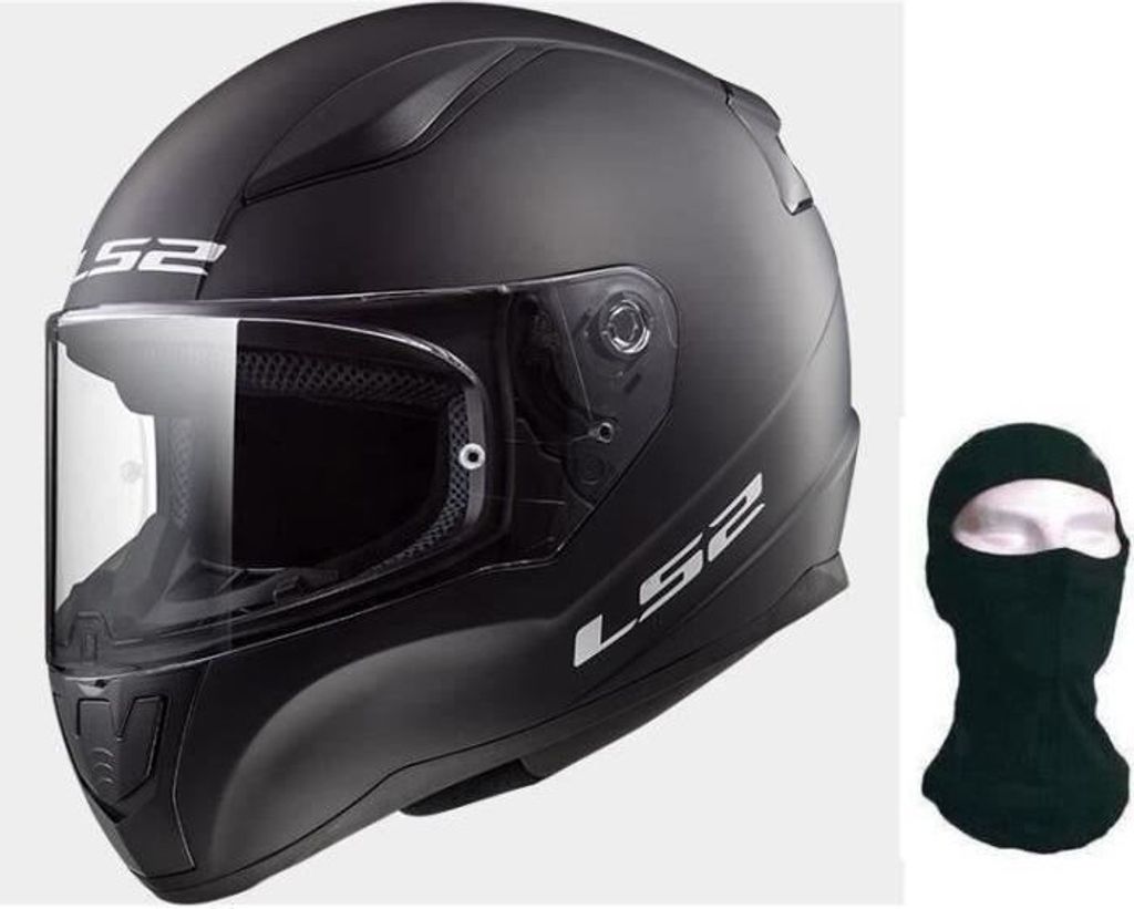 LS2 Motorradhelm Integralhelm RAPID SOLID Schwarz S Motorradbekleidung CASCO MATTSOLIDE