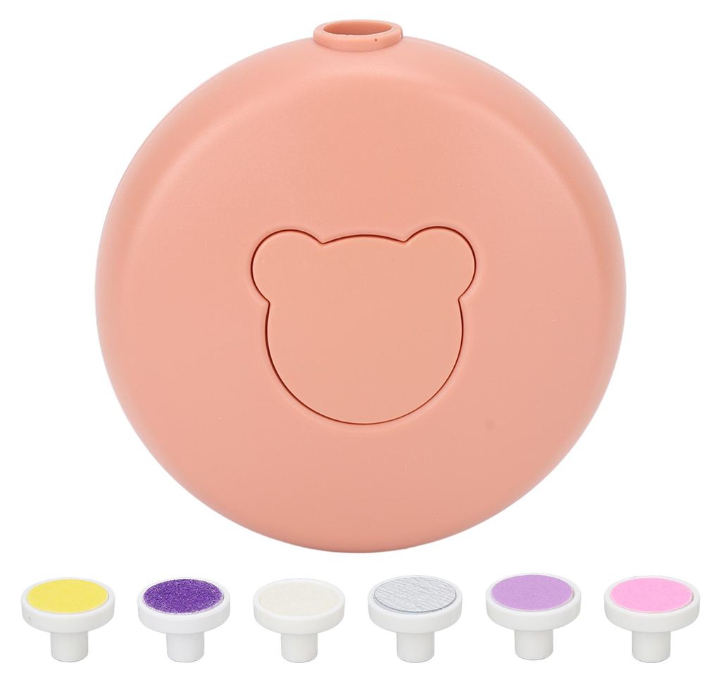 Elektrisches Babynagel-Set mit 6 Schleifaufsätzen, orange