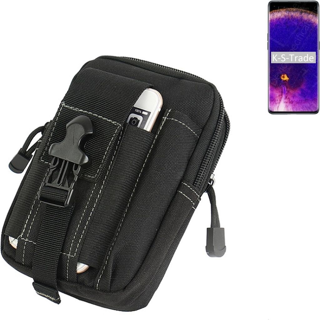 K-S-Trade Gürtel Tasche kompatibel mit Oppo Find X5 Pro Gürteltasche Holster Schutz Hülle Handy Hülle Smartphone outdoor Handy-Hülle schwarz