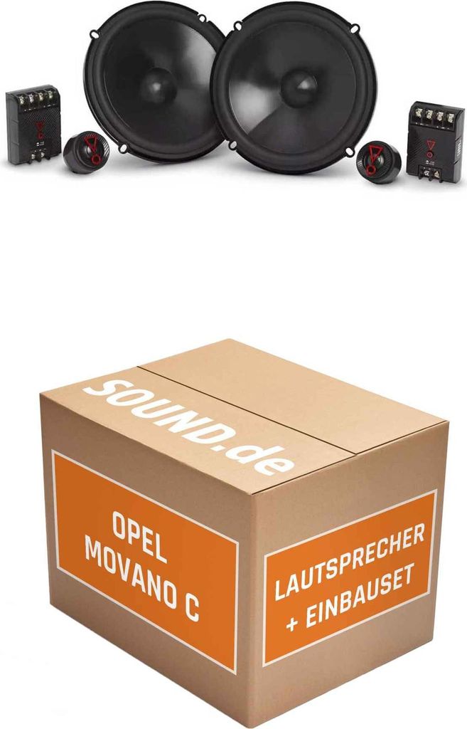 Lautsprecher Boxen Einbaupaket vorne JBL Stage3 607CF passend für Opel Movano C | 2x Tief-Mitteltöner 2x Hochtöner