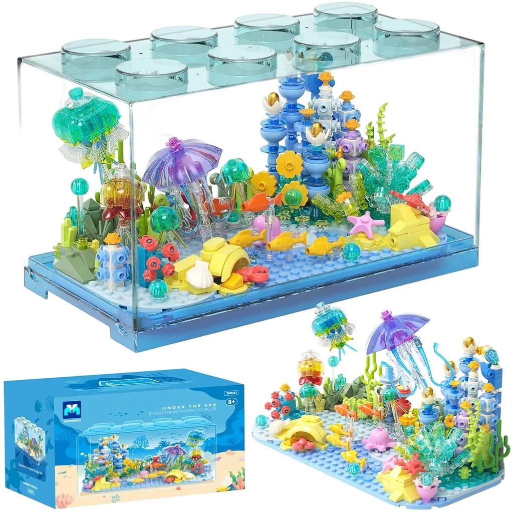 Aquarium-Bausteine 589 Teile - DIY-Bausatz Unterwasserwelt Produktbild 