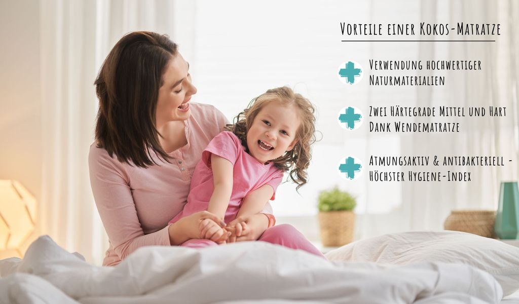 Kindermatratze KOKOS 80x160 cm mit gestepptem Aloe Produktbild 4