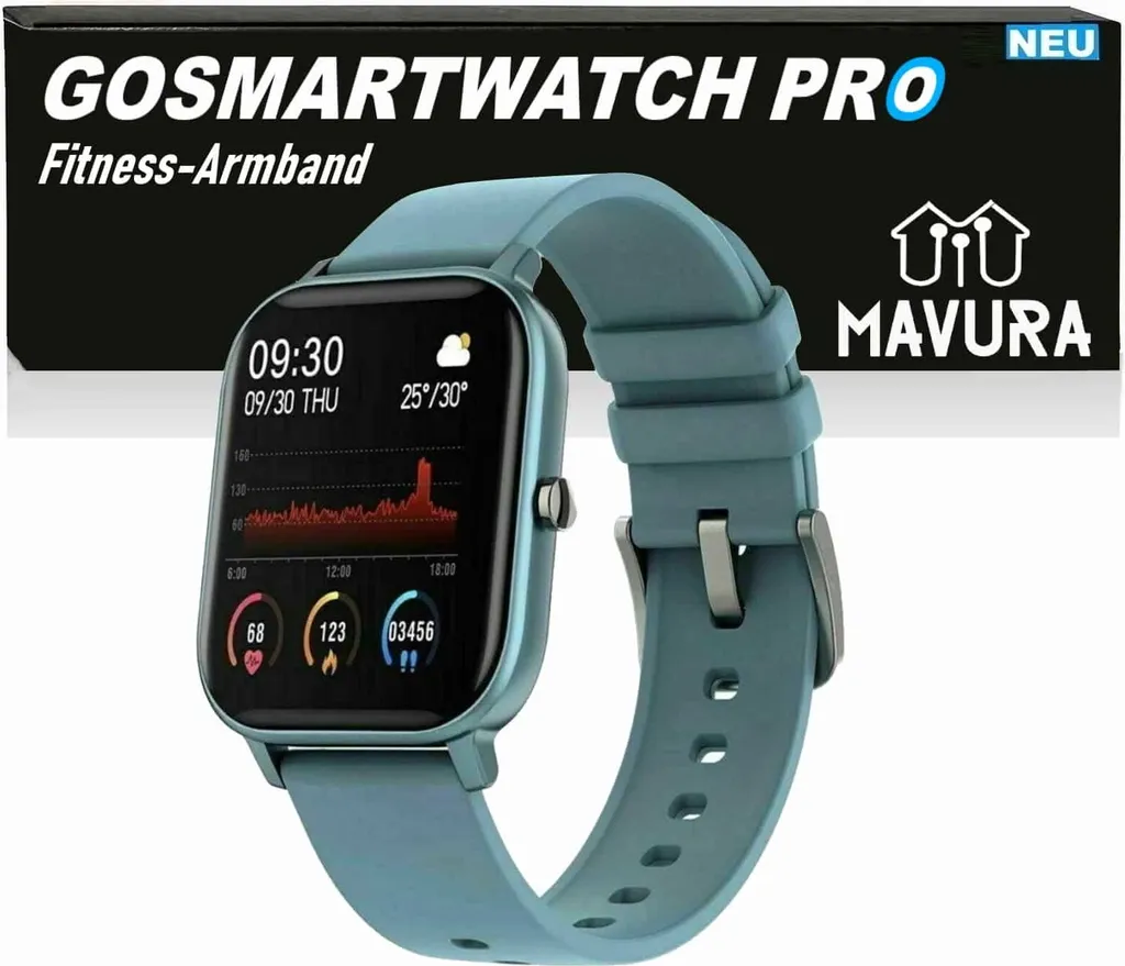 GOSMARTWATCH PRO Bluetooth impermeabile per Android e iPhone iOS - Blu