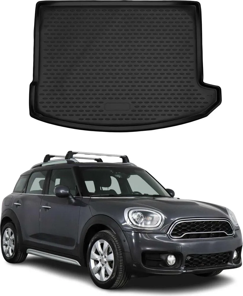 Tappetini Bagagliaio Per Mini Countryman F60 2017-2024 - Set In Gomma TPE Impermeabile, Protezione Universale, Facili Da Pulire