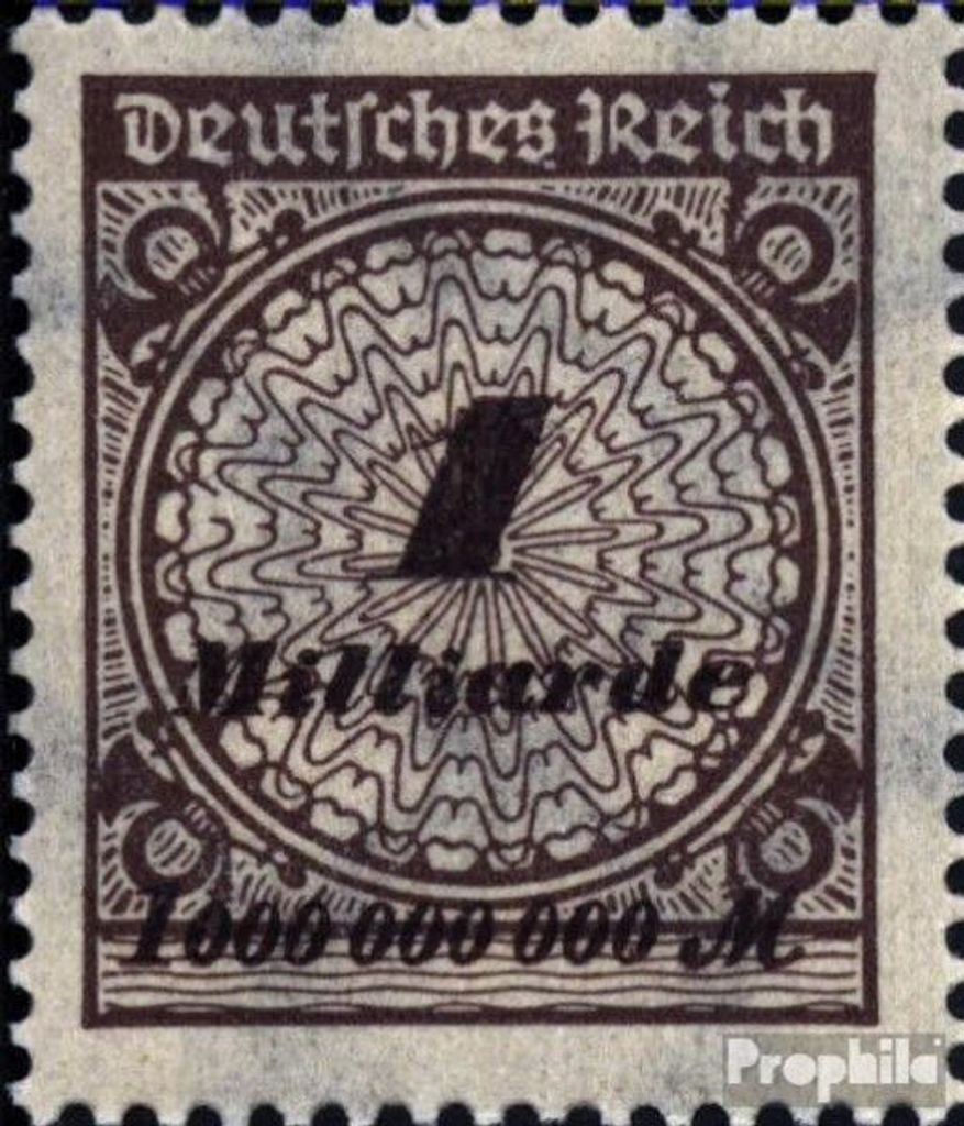 Briefmarken Deutsches Reich 1923 Mi 325A I a HT Sprung im Korbdeckel postfrisch Korbdeckelmuster