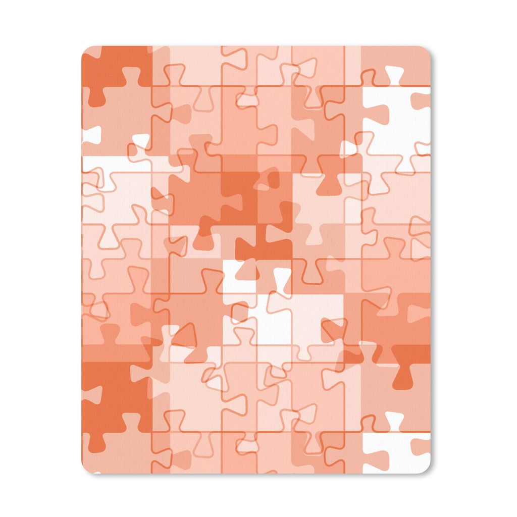 MuchoWow Mauspad Mousepad Puzzle - Orange - Muster 30x40 cm - Mousepads - Maus Mat - Pad - Mausunterlage - Mausmatten