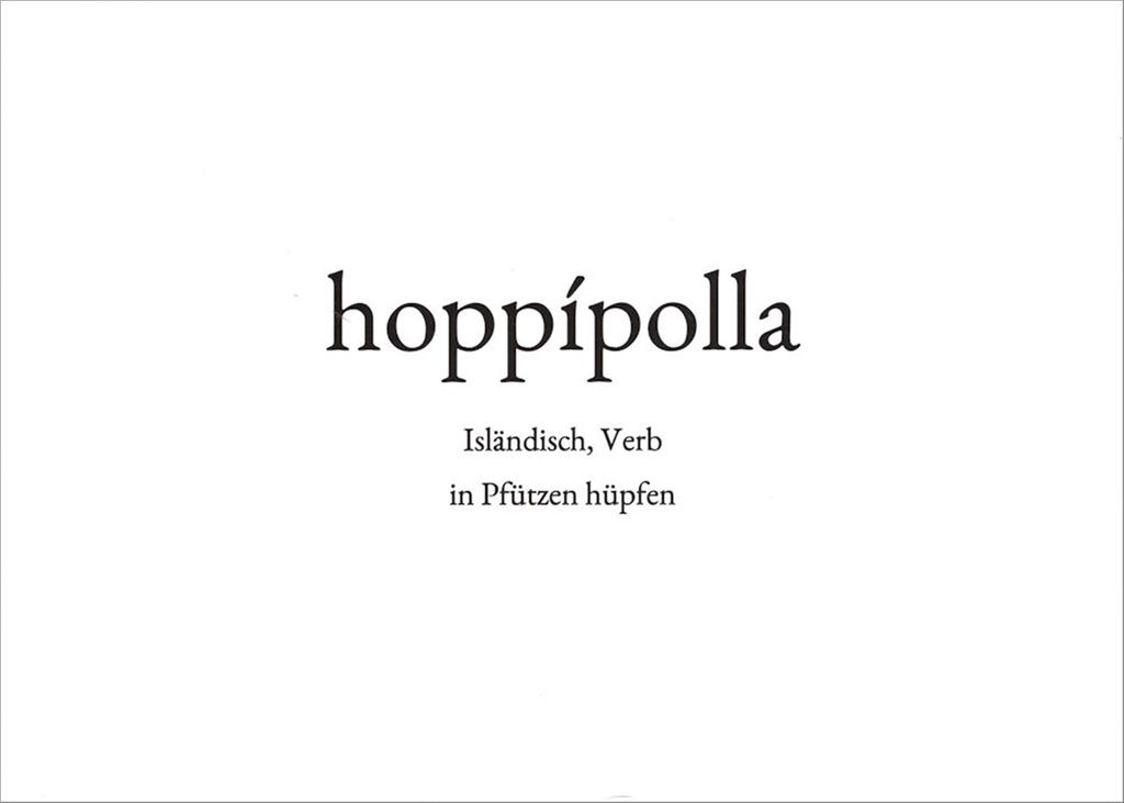 Wortschatz-Postkarte "hoppípolla"