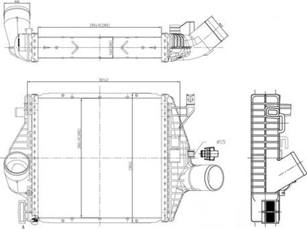 Refroidisseur turbocompresseur anti-fuite d'air pour Vito 6385012901