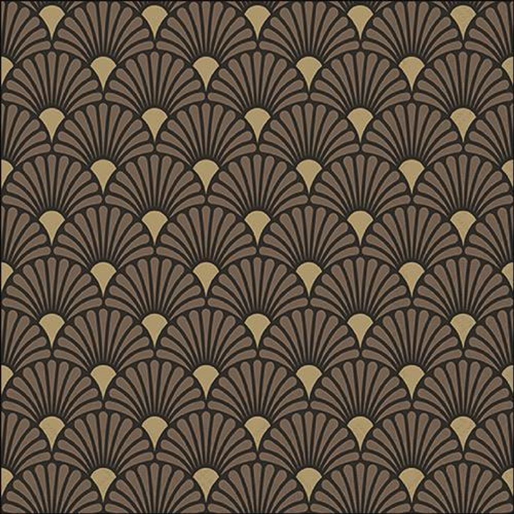 RP 20 Servietten Art Deco black/gold - Elegante Bögen Produktbild 