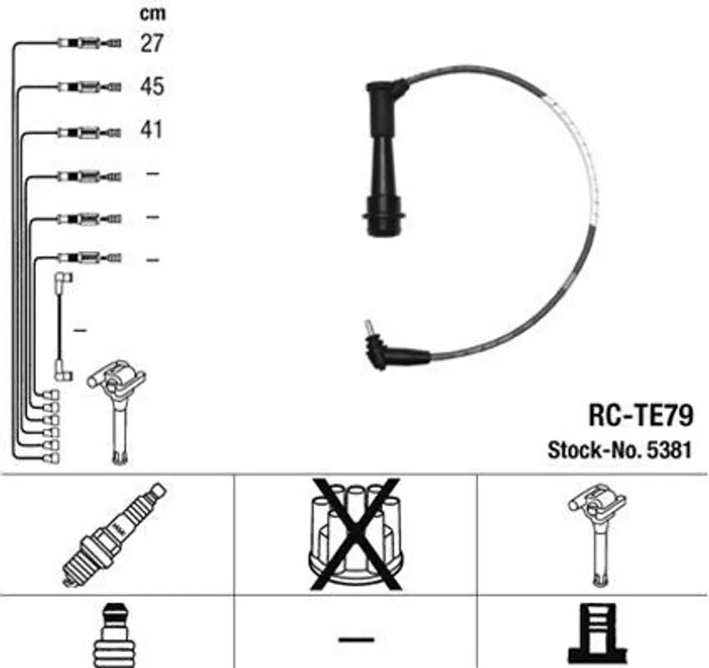 Faisceau d'allumage contre ratés de moteur OE 90919 15317